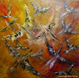 Vogelschwarm (60x60cm) 2012